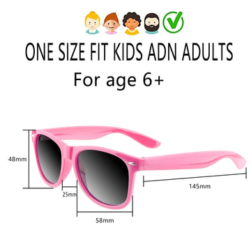 Tuparka 12 Pack Sunglasses Neon Colors Sunglasses Party Favors Goody Bag Fillers Bulk For Birthday Party Beach Pool Party, 12 Colors