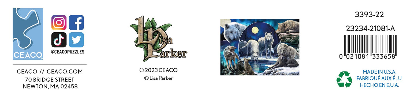Ceaco - Lisa Parker - Wild - Wild Wolves Collage - 1000 Piece Jigsaw Puzzle