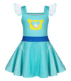 Marendyee Girls Kitties Costume Dress Christmas Gift For Kids Flutter Sleeve Cosplay Dresses Birthday 6-7 Years