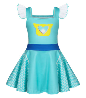 Marendyee Girls Kitties Costume Dress Christmas Gift For Kids Flutter Sleeve Cosplay Dresses Birthday 1-2 Years