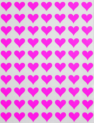 1/2 Inch (0.50) Heart Sticker Bulk Labels Sheets Diy Scrapbooking Stickers For Valentine'S Day, Stationery, Arts & Crafts 13Mm, 7560-Pack (Neon Pink) By Royal Green