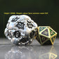 Dndwow Big Metal Skull D20 Dice Silver Black Skull Dice Bksh