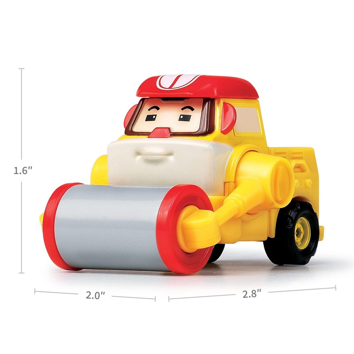 Robocar Poli, Max DIE-CAST Metal Toy Cars, Steamroller Construction Vehicle Toys, Construction Truck Toy Diecast Vehicle Party B