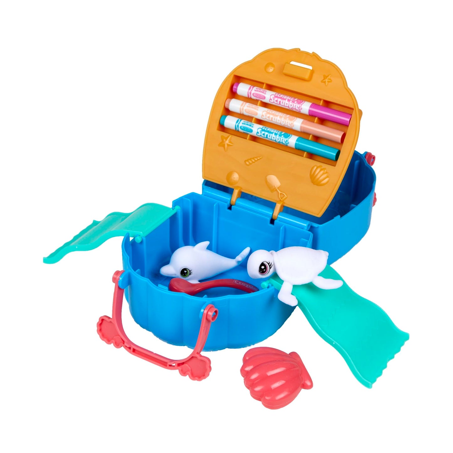 Crayola Scribble Scrubbie Pets, Ocean Animals Playset, Color & Wash Creative Toy, Gift For Kids, Age 3, 4, 5, 6