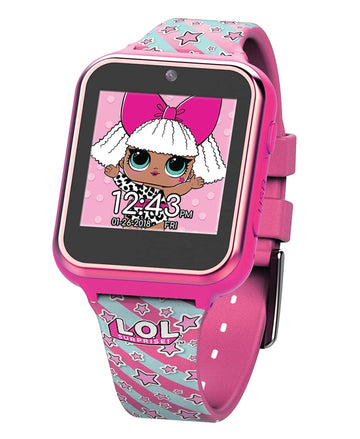 L.O.L. Surprise! Accutime Kids Hot Pink Educational Touchscreen Smart Watch Toy For Girls, Boys, Toddlers - Selfie Cam, Learning