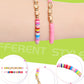 Sureio 24 Pcs Colorful Friendship Bracelets Letter Heart Smile Bracelets Surfer Bracelets Stretch Beaded Kids Bracelet for Girls