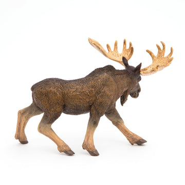 Papo Standing North American Moose Toy Figure  Multicolor