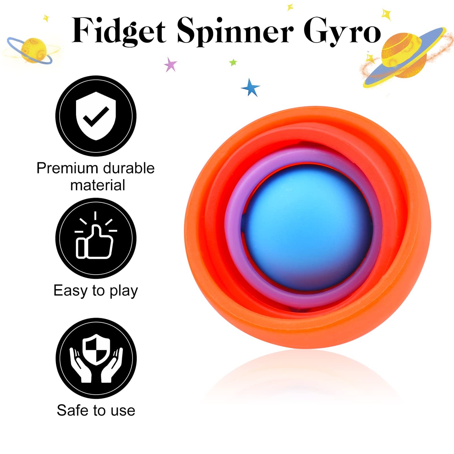 Yrissmiss Fidget Toy For Adults, Fidget Gyro Toys, Gift Ideas Fidgets Gifts For Boys Girls Teens Kids, Adhd Autism Stress Relief