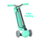 Yvolution Y Glider Air Scooter for Kids, 3-Wheel, Adjustable Height, LED Lights, Green, Model YS30G1