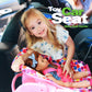 Joovy Toy Car Seat for Baby Dolls, Pink, Crash-Tested Latch, Machine-Washable Cover, Fits 12” to 22” Dolls, 21.5 x 13 x