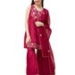 Curly Tales Alpha Chinon Embroidered Kurti Sharara Set For Girls | Ethnic Suits For Teens Rani