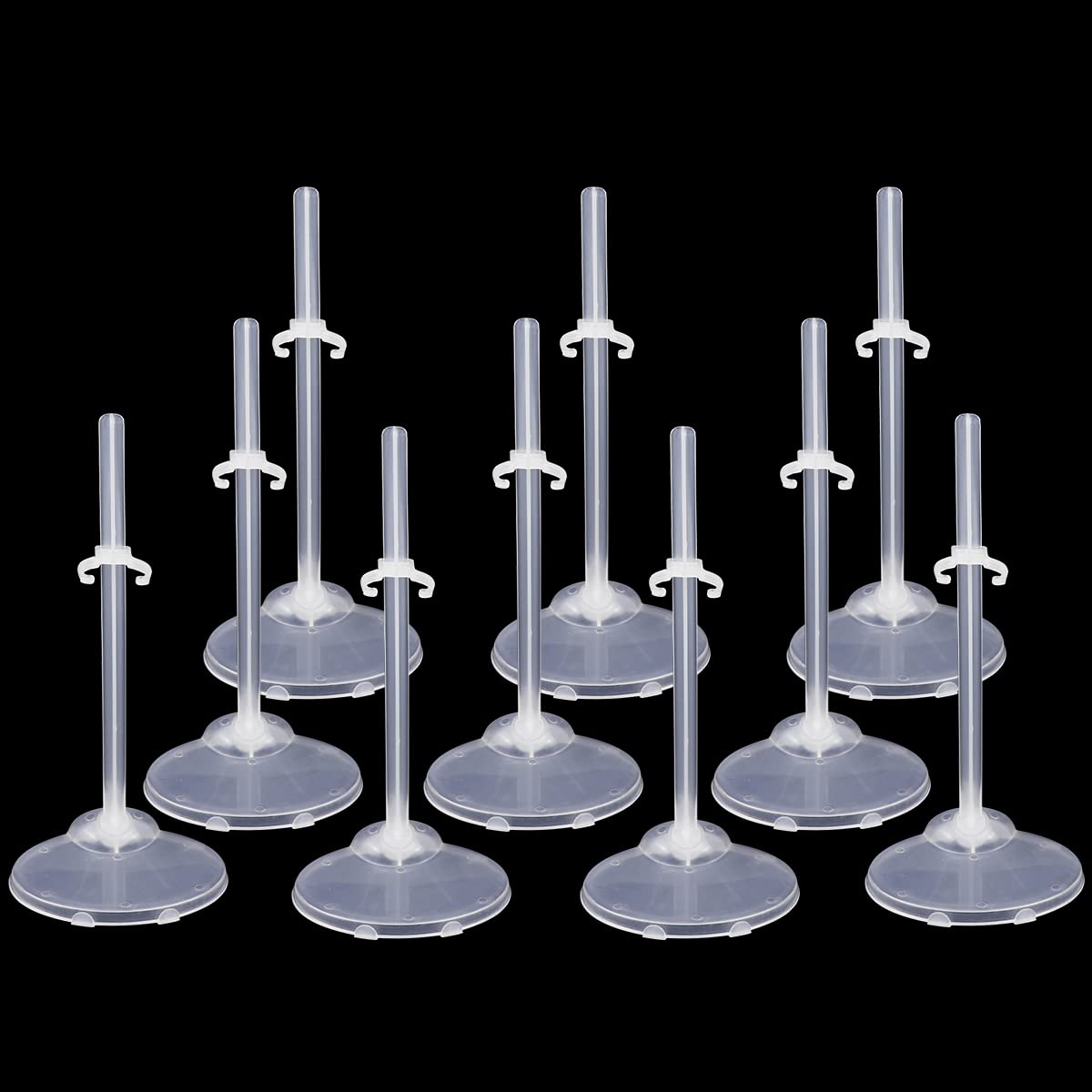 Lnq Luniqi 10Pcs Doll Stand Transparent Doll Display Holder Action Figure Display Rack Doll Model Support Frame Accessories