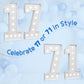Marquee Numbers Large 17Th-Birthday Decorations: 4Ft Light Up Number Party Decor 71 Year Old Girl And Boy Birthday Decoration Ba