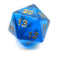 Koplow Games Jumbo Dice Transparent Sapphire/Gold 55Mm Countdown D20