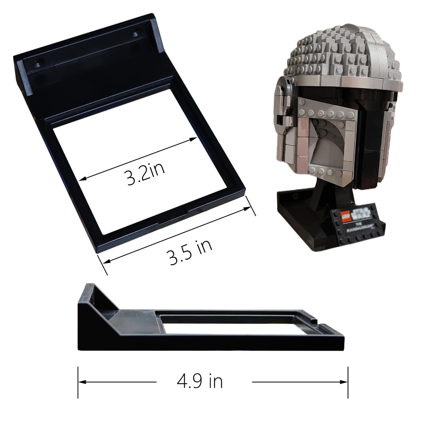 Teyouyi 4Pcs Wall Mount For Lego Star Wars Helmet Display Shelf For Lego Star Wars Helmet Compatible With All Standard Lego Helmets Black