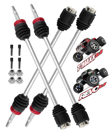 ARRCat Drive Shaft CVD,4PCS Front Rear #45 Steel Axles Driveshafts Hop-up,Replace #5451R,Red