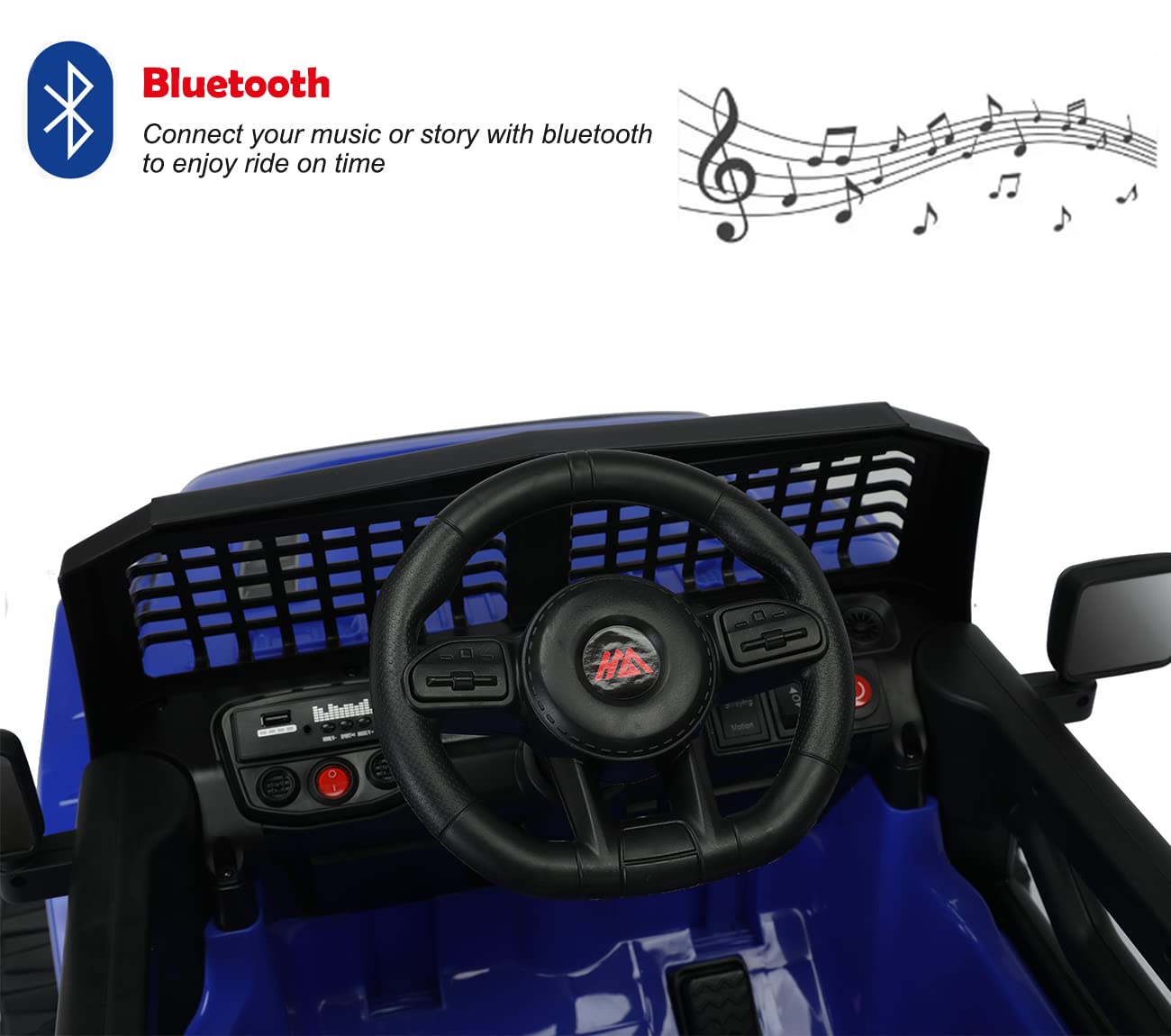 12V Ride On Car, Electric Cars for Kids Car, Ride on Toys w/3 Speeds Adjustable Equipped with Music, Parent Remote Control, Spri