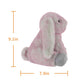 Apricot Lamb Toys Plush Bunny Rabbit Stuffed Animal With Fluffy Soft Ears (Grey-Pink, Small-8'')