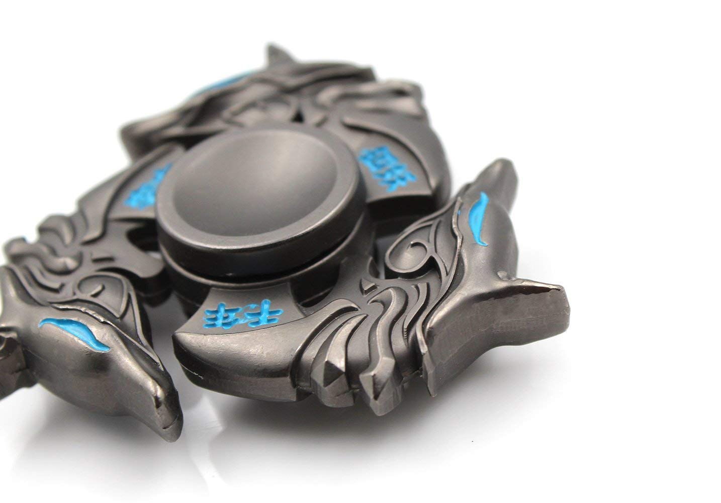 Mtele Fidget Spinner Metal Hand Spinner Edc Adhd Focus Toy Ultra Durable High Speed Anxiety Relief Toy,Black Fox