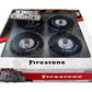 Greenlight 48-Inch Monster Truck Firestone Wheels & Tires 6 Piece Set Kings Of Crunch 1/18