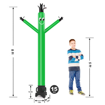 Mounto 8Ft Inflatable Waving Man Fly Puppet Dancer With Blower (Green)