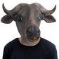PartyHop Buffalo Mask Head Animal Latex Full Head Realistic Masks Fancy Dress for Halloween Carnival Costume Party