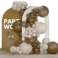 Partywoo Boho Brown And White Balloons, 140 Pcs Coffee Brown Balloons And White Sand Balloons Different Sizes Pack Of 18 Inch 12 Inch 10 Inch 5 Inch For Balloon Garland Or Arch As Party Decorations