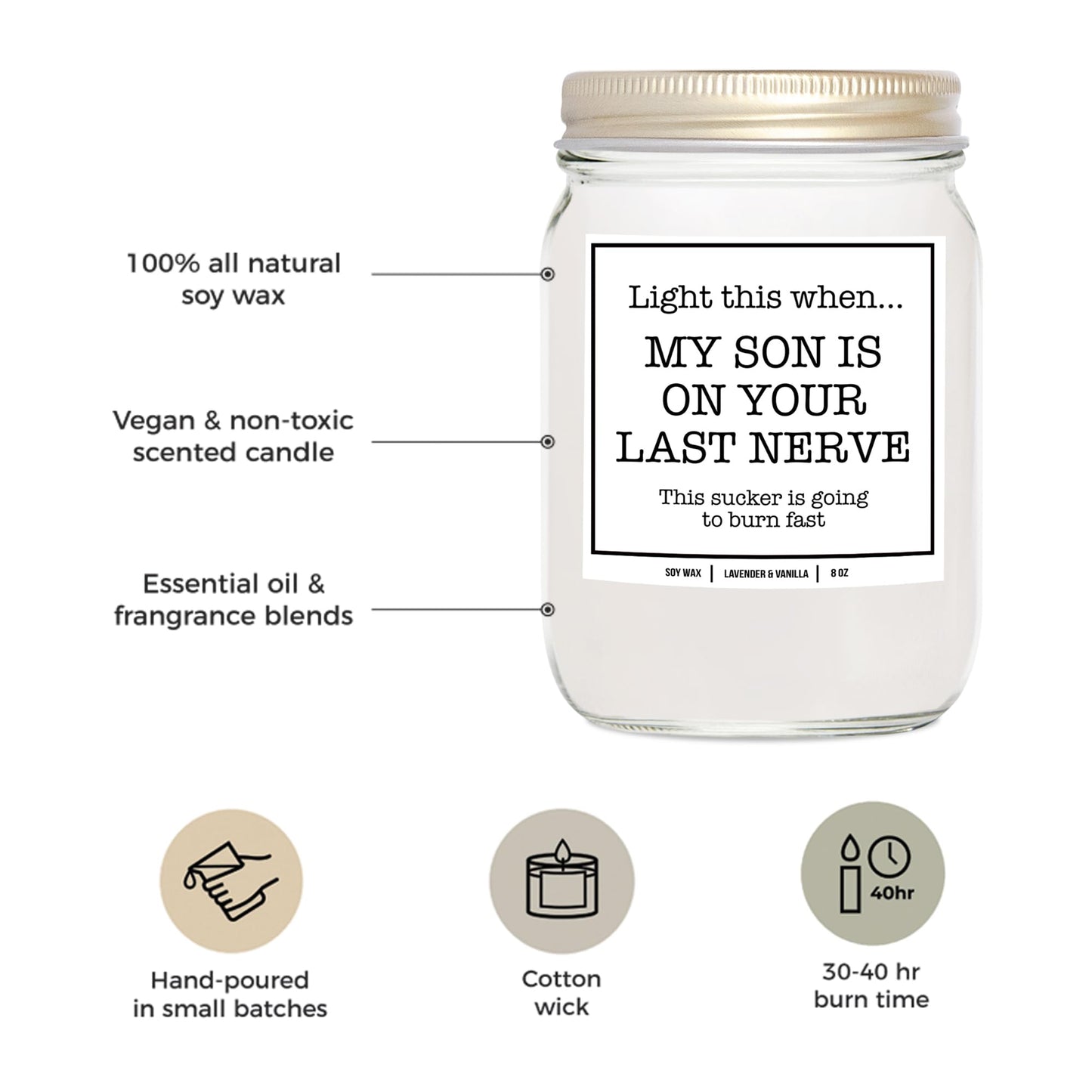 YouNique Designs Daughter in Law Candle 8oz - Daughter in Law Gifts from Mother in Law - Funny Daughter in Law Gifts for Mothers