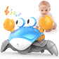 Yeaye Crawling Crab Baby Toys Infant - Tummy Time Toy Gifts For 3 4 5 6 7 8 9 10 11 12 Boy Girl With Learning Crawl System Music For 0-6 6-12 12-18 36 Months Walking Toddler Birthday Gift(Blue)