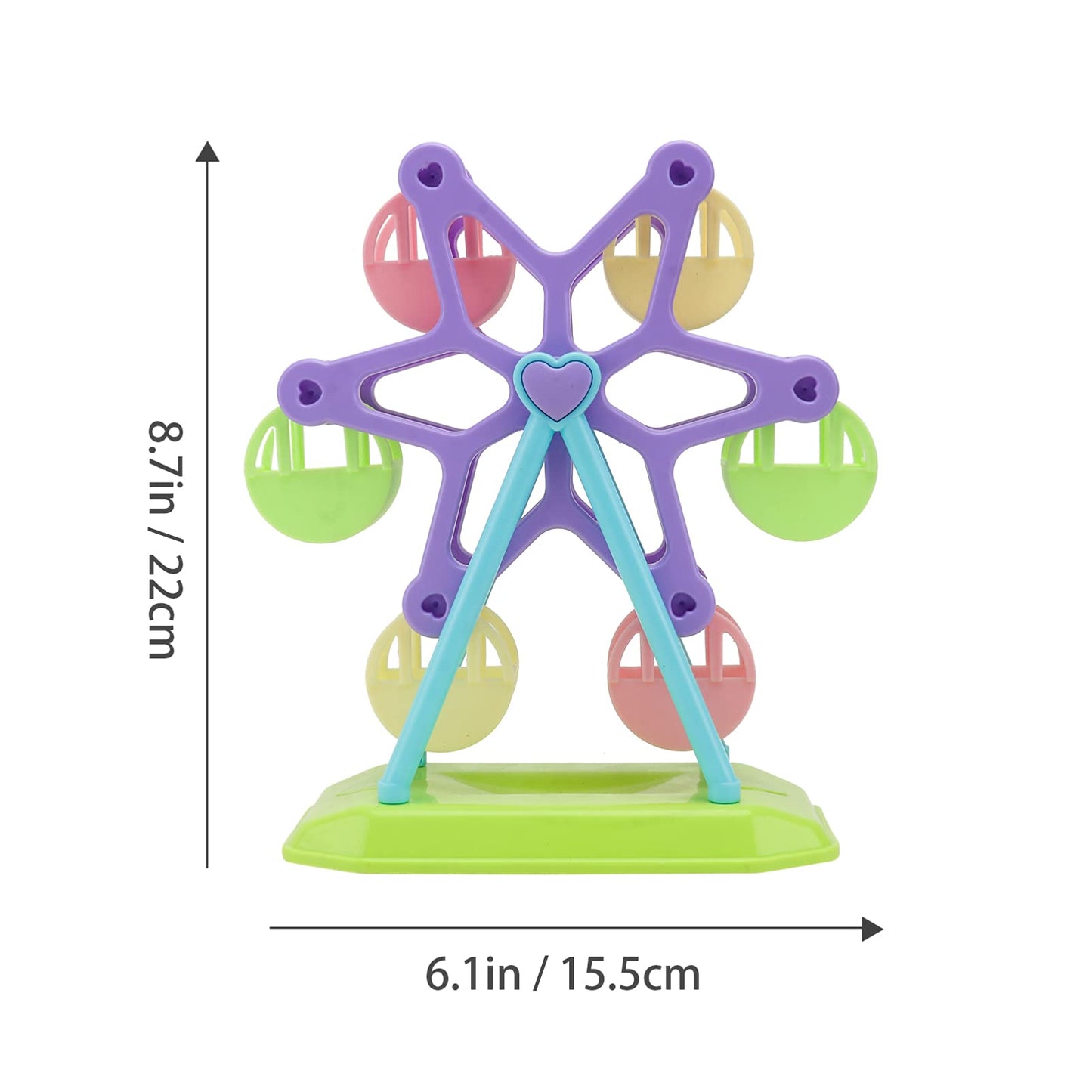Toyvian Ferris Wheel Playset Toy Preschool Toy Ferris Wheels Toys Amusement Park Carnival Dolls Playset For Kid