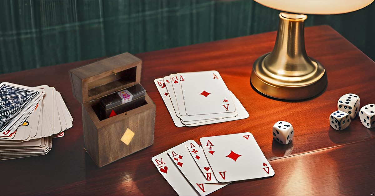 Birthday Gift Ideas Handcrafted Classic Wooden Playing Card Holder Deck Box Storage Case Organizer With enhanced Quality 'Ace' Playing Cards Anniversary Housewarming Gift Ideas For Men & Women (Heart)