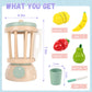 Wooden Blender Toys Play Kitchen Set For Kids-Fruit Juicer Maker Toy,Pretend Cutting Fruits Toys Mixer Food Play Kitchen Accesso