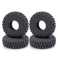 RCLIONS 4PCS Rubber Micro 1'' RC Wheel Tires 62mm for 1/24th Axial SCX24 Deadbolt,C10,JLU CRC,Bronco RC Crawler Truck Car (B Sty