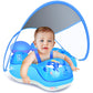 Laycol Baby Pool Float With Upf50+ Sun Protection Canopy,Add Tail Never Flip Over Inflatable Baby Float,Toddler For Age Of 3-36