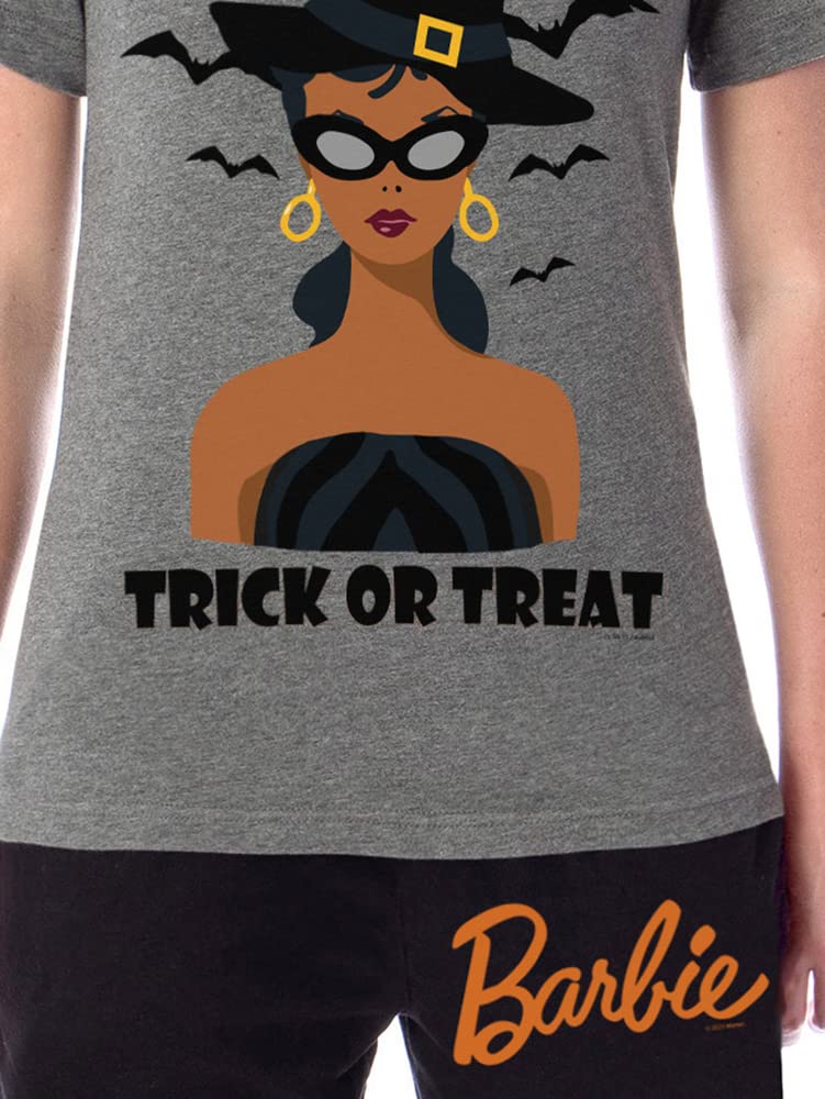 Intimo Mattel Barbie Womens' Halloween Trick Or Treat Witch Sleep Pajama Set (Large) Multicolored