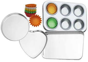 Deluxe Pan Set Compatible With Easy Bake Ultimate Oven | Includes 60 Cupcake Liners That Will Fit, Unlike Others!! | Kids' Accessories For Cooking Easy Bake Oven Mixes