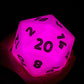 KSNDie Large D20 LED Dice, 86mm White DND Dice, 20 Sided Dice Color Changing Light Polyhedral Dice D&D for MTG Dungeons and Drag