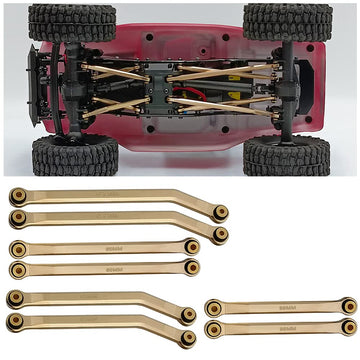 RCLIONS Higher Extra Clearance RC Links Linkage Set for 1/24th Axial SCX24 Deadbolt AXI90018 AXI00004 RC Crawler Car Upgrades Pa