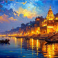 Tulip N Turtle Banaras Diy Acrylic Paint By Number Kit For Adults Beginner Canvas Painting By Number Acrylic Painting. Wall Deco