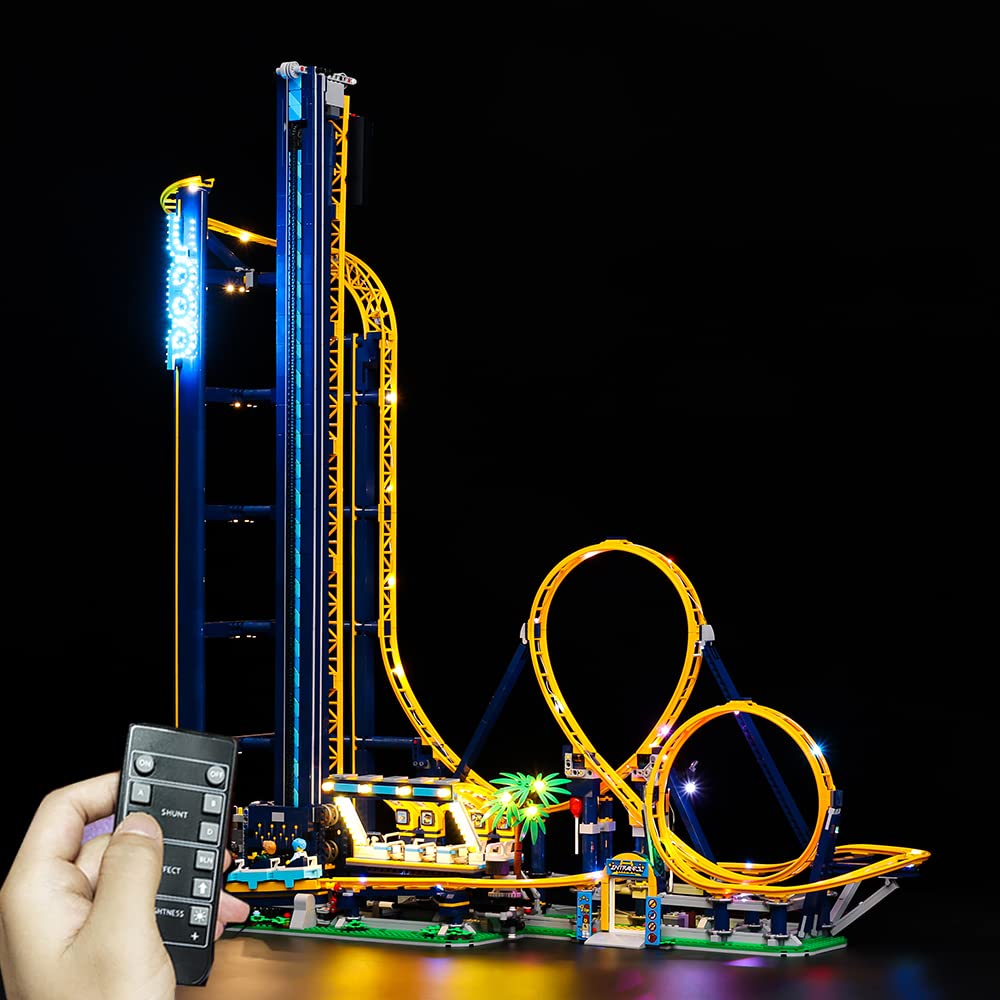 WDDSPSH RC Led Light kit Compatible with Lego 10303,Decoration Lighting Kit for (Loop Coaster 10303) Building Blocks Model.(Only
