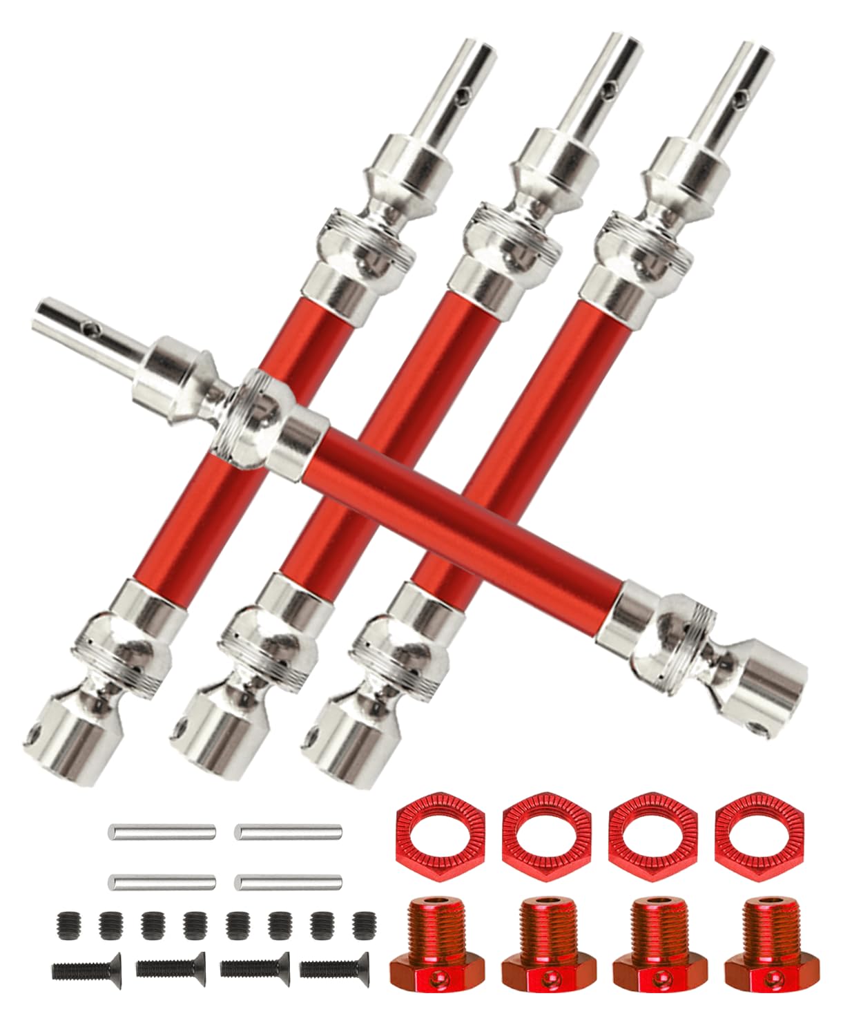 Rcarmumb Rc Drive Shaft CVD Upgrades for 1/8 Arrm a Typhon 4x4 3s Blx,1/8 Typhon 550 Mega 4x4,4pcs Front Rear Axles Upgrades Par