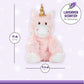 Warm Pals - Princess Pink Unicorn - 1.5Lbs - Cozy Microwavable Lavender Scented Plush Toys - Heated Stuffed Animal - Heatable Coolable Bedtime Comfort Plushie