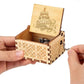 Caaju Happy Birthday Music Box - Wooden Musical Box with Hand Crank - Vintage Music Box Birthday Gift for Kids - Gifts for Him/H