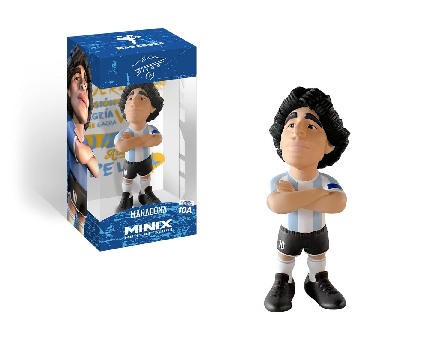 MINIX COLLECTIBLE FIGURINES - Diego Maradona, Official Argentina, Sports Collectable 12 cm Figurine, Unique Soccer Gift for All 