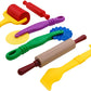 MAGIKON Colorful Dough Tools Kit for Children,6 Pieces, Multi-Functional, Fit for Little Hands