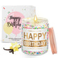 Bersiler Happy Birthday Candle Gifts for Women, Vanilla Cream Birthday Candle, Unique Birthday Gifts for Her Best Friend Women, 