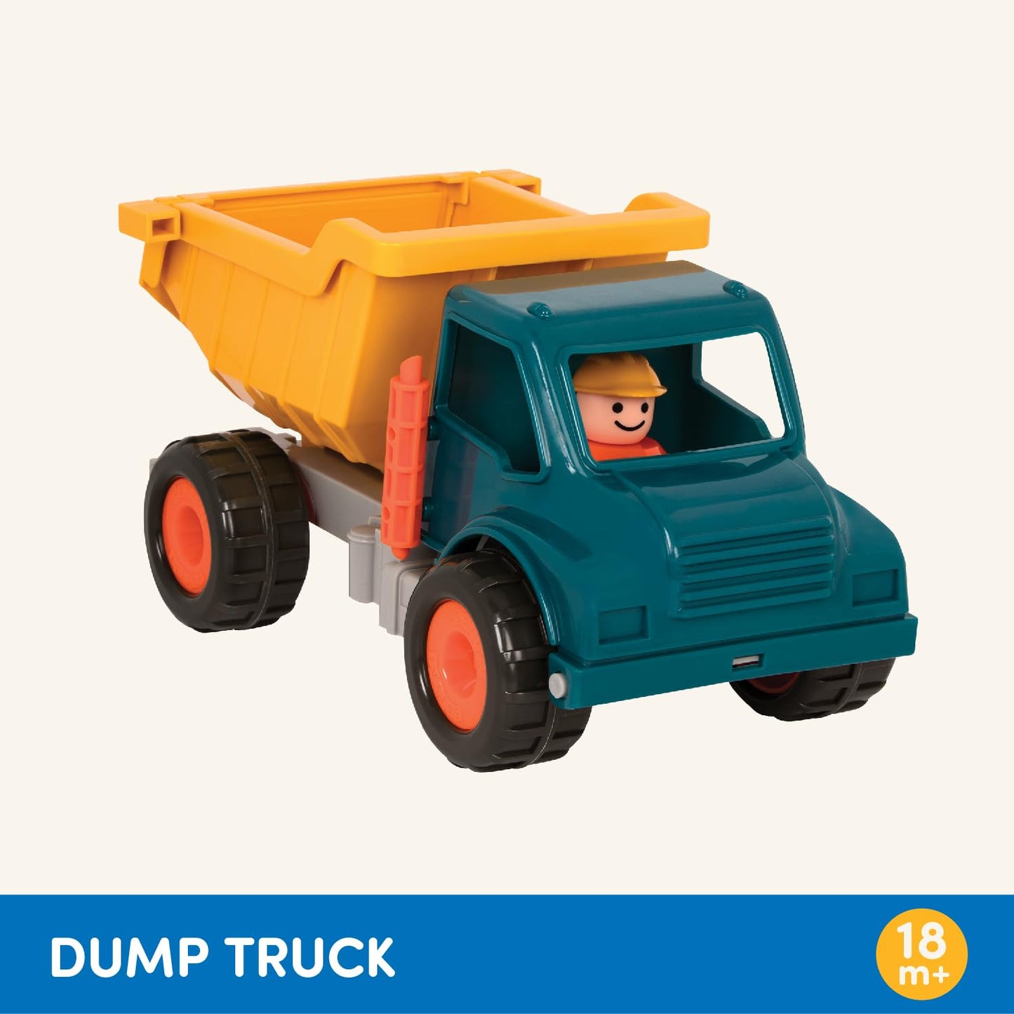Battat - Yellow Dump Truck - Classic Toddler Trucks - Kids Construction Toys - Soft Rubber Wheels - 18 Months + - Dump Truck