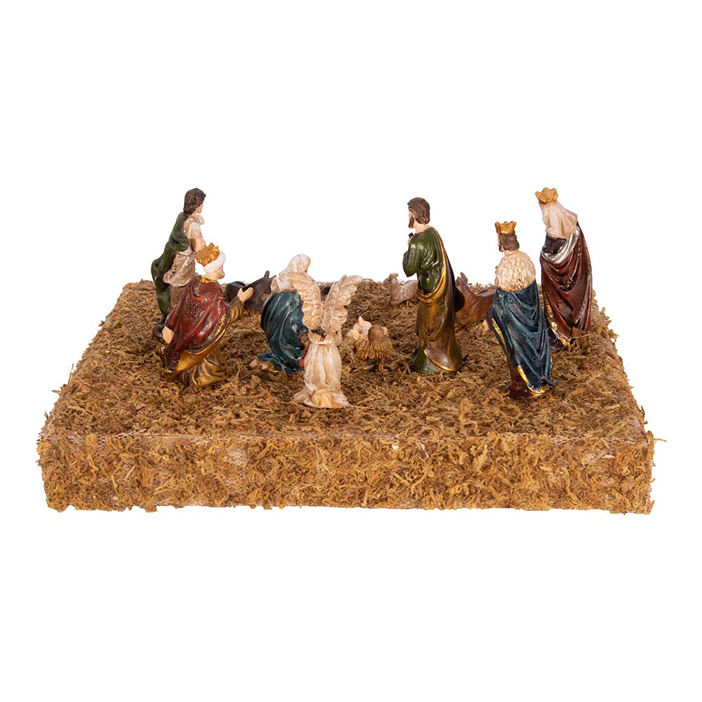 Kurt S. Adler Kurt Adler 3.25-Inch Resin Figurine, 11 Pieces Nativity Set, Multi