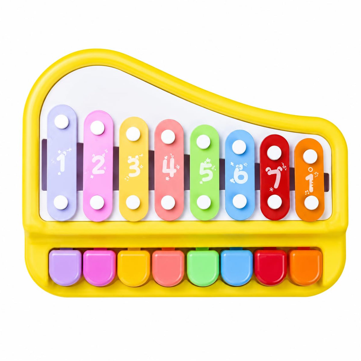 toyzenzy 2 in 1 Multicolored Key Keyboard Xylophone Piano, Preschool Kids Educational Knock Playing Musical Learning Instruments