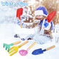 UMUACCAN 6 Piece Kids Beach Tools,Children Beach Sand Toys, Made of Metal with Sturdy Wooden Handle,Safe Beach Gardening Set,Spo